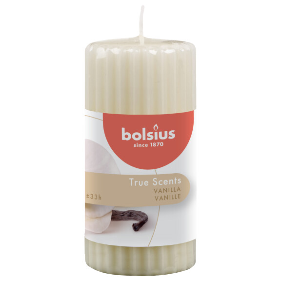 Bolsius Świeca Pieńkowa Zapachowa 120/58 True Scents Wanilia - Bolsius