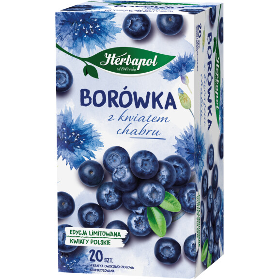 Herbapol Herbatka Owocowa Borówka Z Kwiatem Chabru (20 Torebek X 2,3G) 46G - Herbapol