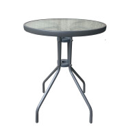 Stolik Ogrodowy Ze Szklanym Blatem 60 Cm - Comfort Living