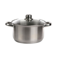 Garnek Nierdzewny 3,6L. 20Cm Z Pokrywą Szklaną Altom Design - ALTOM DESIGN