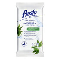 Presto Hipoalergiczne Uniwersalne Nawilżane Ściereczki 40 Szt. - Presto