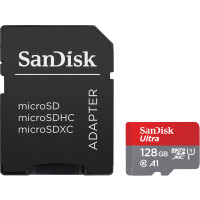 Karta Microsdxc Sandisk 128Gb Ultra 140Mb/S C10 A1 Uhs-I + Adapter - Sandisk