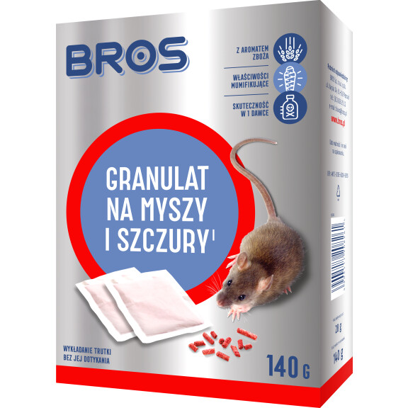 Bros - Granulat Na Myszy I Szczury 140G - BROS