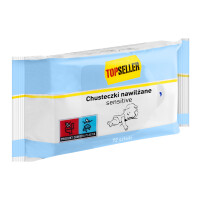 Topseller Chusteczki Nawilżane Sensitive72 Szt. - TOPSELLER