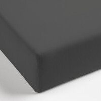 Prześcieradło Bawełniane Z Gumką 160X200X30 Cm Ciemno Szare - Mistral Home
