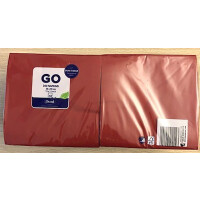 Duni Serwetki 3 Warstwowe 33X33 Cm Bordowy 250 Szt. - Duni