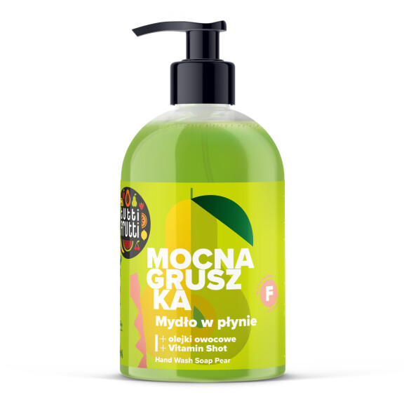 Tutti Frutti Mocna Gruszka Mydło W Płynie Z Olejkami Owocowymi I Witaminą F 500Ml - TUTTI FRUTTI