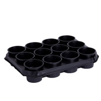 Vefi Doniczki Okrągłe 8 Cm (12 Sztuk) + Podstawka - Vefi