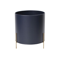 Osłonka Metalowa Granatowa Śr. 17Cm Na Złotej Podstawce Altom Design - ALTOM DESIGN