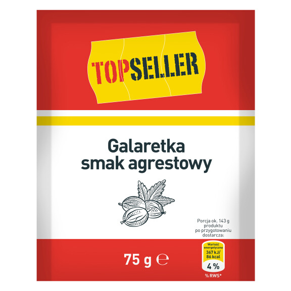 Topseller Galaretka Smak Agrestowy 75G - Topseller