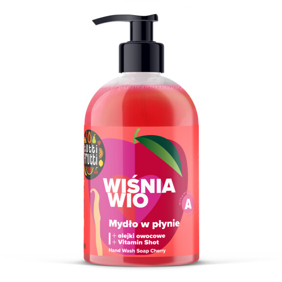 Tutti Frutti Wiśnia Wio Mydło W Płynie Z Olejkami Owocowymi I Witaminą A 500Ml - TUTTI FRUTTI
