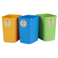 Zestaw Koszy Do Segregacji Śmieci Eco Friendly Niebieski, Zielony, Żółty 3X25L Curver - Keter - Curver