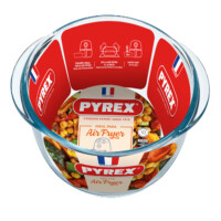 Brytfanna Okrągła Żaroodporna Air Fryer 20X18X7Cm 1L Pyrex - PYREX