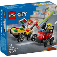 Lego 60458 Zestaw Wyścigówek: Pizza Kontra Wóz Strażacki - City