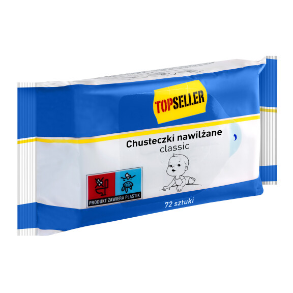 Topseller Chusteczki Nawilżane Classic 72 Szt. - TOPSELLER