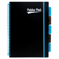 Pukka Pad Kołozeszyt Pp Neon Black A4 Niebieski Kratka - PUKKA PAD