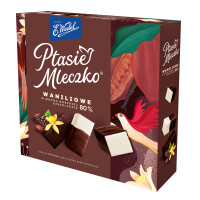 E. Wedel Ptasie Mleczko Waniliowe W Mocno Gorzkiej Czekoladzie 80% 340G - Wedel