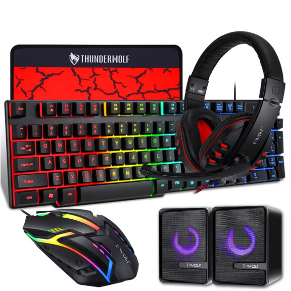 Zestaw Gamingowy Extralink Tf850 5W1 Klawiatura + Mysz + Słuchawki + Podkładka + Głośniki - Extralink