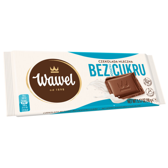Wawel Czekolada Mleczna Bez Dodatku Cukru 90G - Wawel