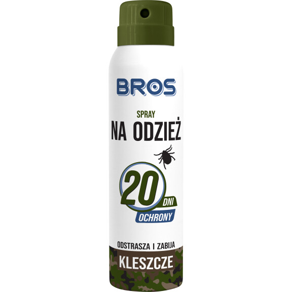 Bros Spray Na Odzież- Odstrasza I Zabija Kleszcze 90Ml - BROS