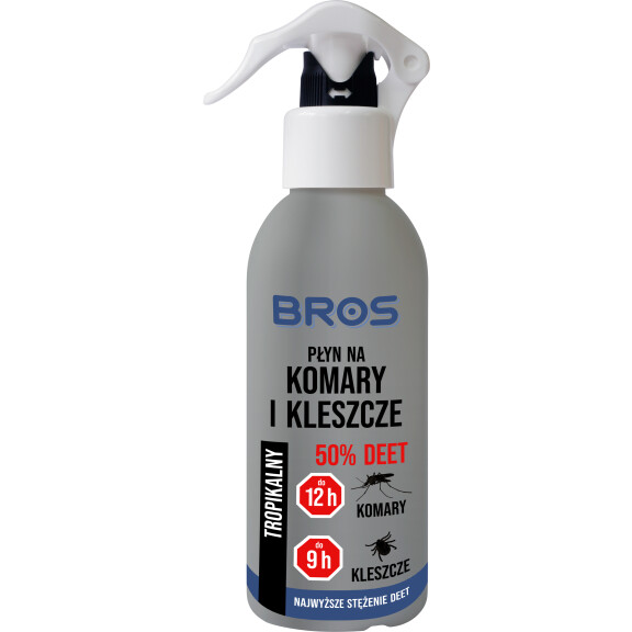 Bros - Płyn Na Komary I Kleszcze 50% Deet 130Ml - BROS