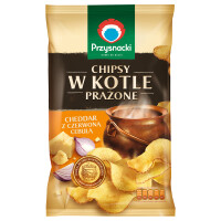 Przysnacki Chipsy W Kotle Prażone Cheddar Z Czerwoną Cebulą 125G - Przysnacki