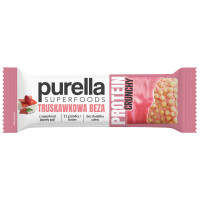 Purella Protein Crunchy Beza Truskawkowa 45G - BeRAW