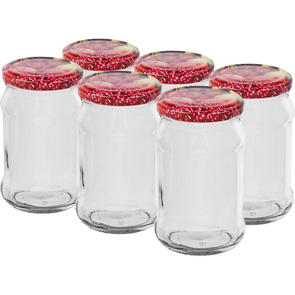 Słoik To 300Ml Z Kolorową Zakrętką Fi66 - 6Szt. Browin - Browin