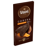 Wawel Czekolada Premium Gorzka 64% Cocoa Skórka Z Pomarańczy 90G - Wawel