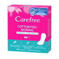 Carefree Cotton Fresh Scent, Wkładki Higieniczne 56 Szt. - Carefree