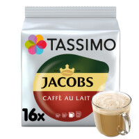 Tassimo Jacobs Café Au Lait Napój Z Kawą Rozpuszczalną I Mlekiem 16 Kapsułek 184 G - Tassimo