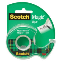 Taśma Klejąca Scotch® Magic™, Niewidoczna Na Papierze, Na Podajniku, 19Mm X 7,5M - Scotch