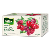 Herbata Vitax Inspiracje Malina&Wiśnia 20 Torebek X 2G - VITAX
