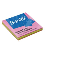 Bloczki Samoprzylepne Bantex 75X75 Mm, 100 Kartek, Mix Kolorów - Bantex