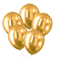Balony - Celebrate! Efekt Chromu (5Szt.) Złote - Arpex