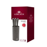 Smart Granit Kpl. 5-Szt. Noży Kuchennych W Bloku Gerlach - Gerlach