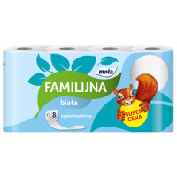 Mola Familijna Biała Papier Toaletowy 8 Rolek - Mola