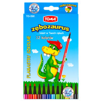 Flamastry Spieralne Zębozaurus 12 Kolorów Toma - TOMA
