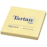 Tartan™ Karteczki Samoprzylepne, Żółte, 76X76 Mm, 100 Kartek, Opakowanie Zawiera 12 Bloczków - Tartan
