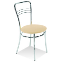 Krzesło Argento Chrome Beż V-18 - Nowy Styl