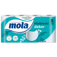 Mola Papier Toaletowy Niebieski Dekor 8 Rolek - Mola