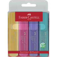 Zakreślacz 1546 Pastel 4 Kolory W Etui Plastikowym Faber-Castell - Faber-Castell