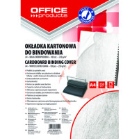 Okładki Do Bindowania Office Products Karton A4 250Gsm Skóropodobne 100Szt Białe - OFFICE PRODUCTS