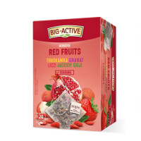 Big-Active Herbatka Owocowa Red Fruits Truskawka, Granat, Liczi, Jagody Goji + Guarana 20 Torebek X 2,25G/45G - Big-Active