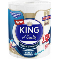 King Ręcznik Papierowy 1 Rolka 400 Listków 3-Warstwowy - KING