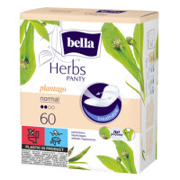 Wkładki Higieniczne Bella Herbs Sensitive Wzbogacone Babką Lancetowatą 60 Szt. - BELLA
