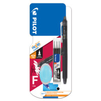 Pilot Wymazywalny Automatyczny Długopis Frixion Clicker Synergy Point 0,5 Czarny + Wkłady Czarne 3 Sztuki + Gumka - PILOT
