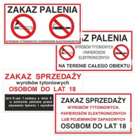 Korfed Tabliczka Duża Plastikowa Zakaz Palenia Mix X 20 Szt. - KORFED