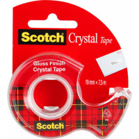 Taśma Samoprzylepna Scotch® Crystal Clear, Przezroczysta, Na Podajniku, 19Mm X 7,5M - Scotch