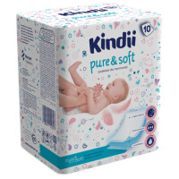 Kindii Pure&Soft Podkłady Dla Niemowląt 10 Szt. - Kindii